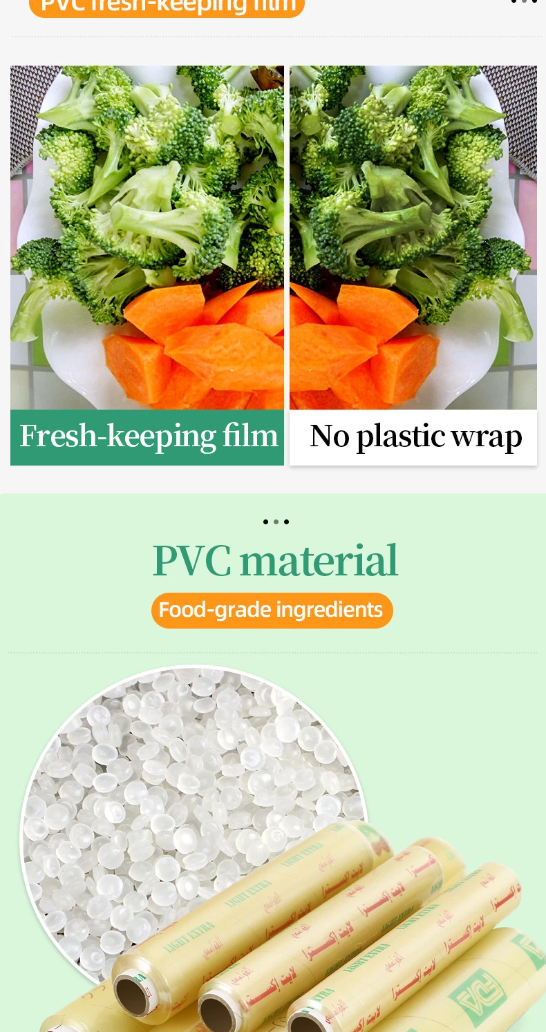 Good Sticky Transparent PVC Cling Film for Food Fresh